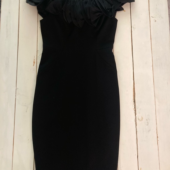 Aidan Mattox Off the Shoulder Black Dress, 2 - Picture 6 of 10